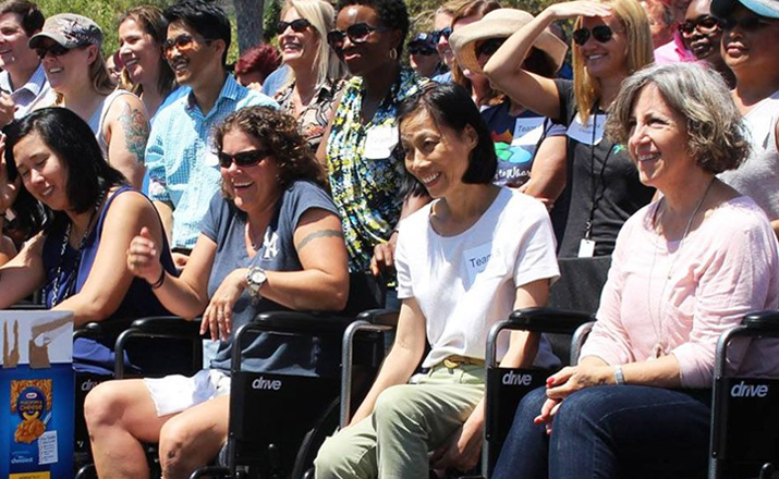 wheelchairs for charity is a perfect hands on charitable team building activity
